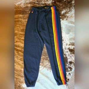 Aviator Nation -5 Stripes Sweatpants - Charcoal - Women's Large